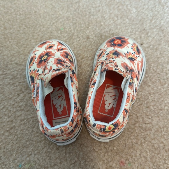 Vans Other - Floral Vans toddler girl size 4